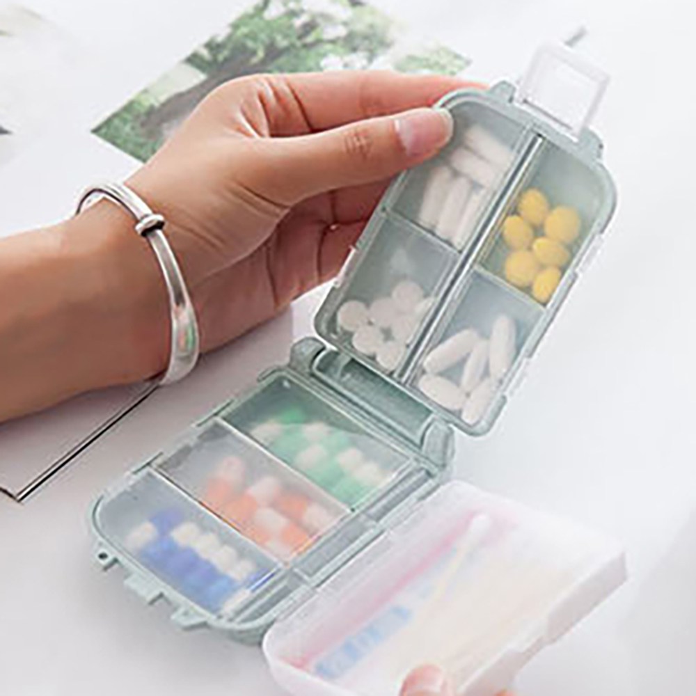 리빙쉘 레인보우 매일매일 일주일 약통 약케이스 여행용 휴대용, 베이지+블루, 1개 5,100원