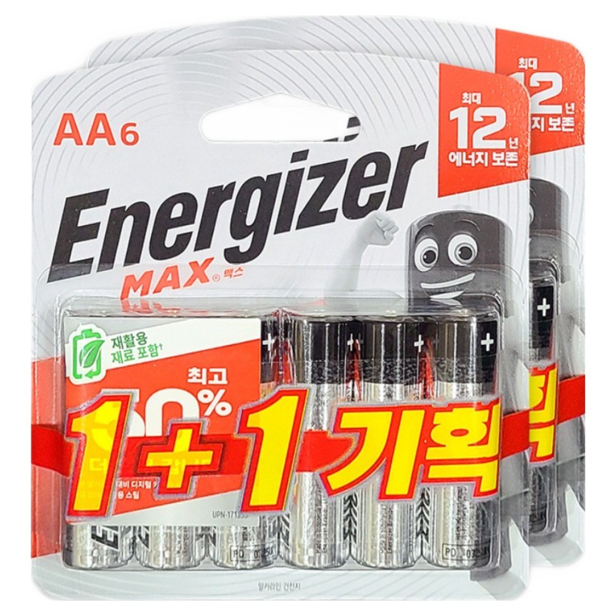 에너자이저 맥스 AA건전지 6개입+6개입 1세트, 1세트, 12개입 9,500원