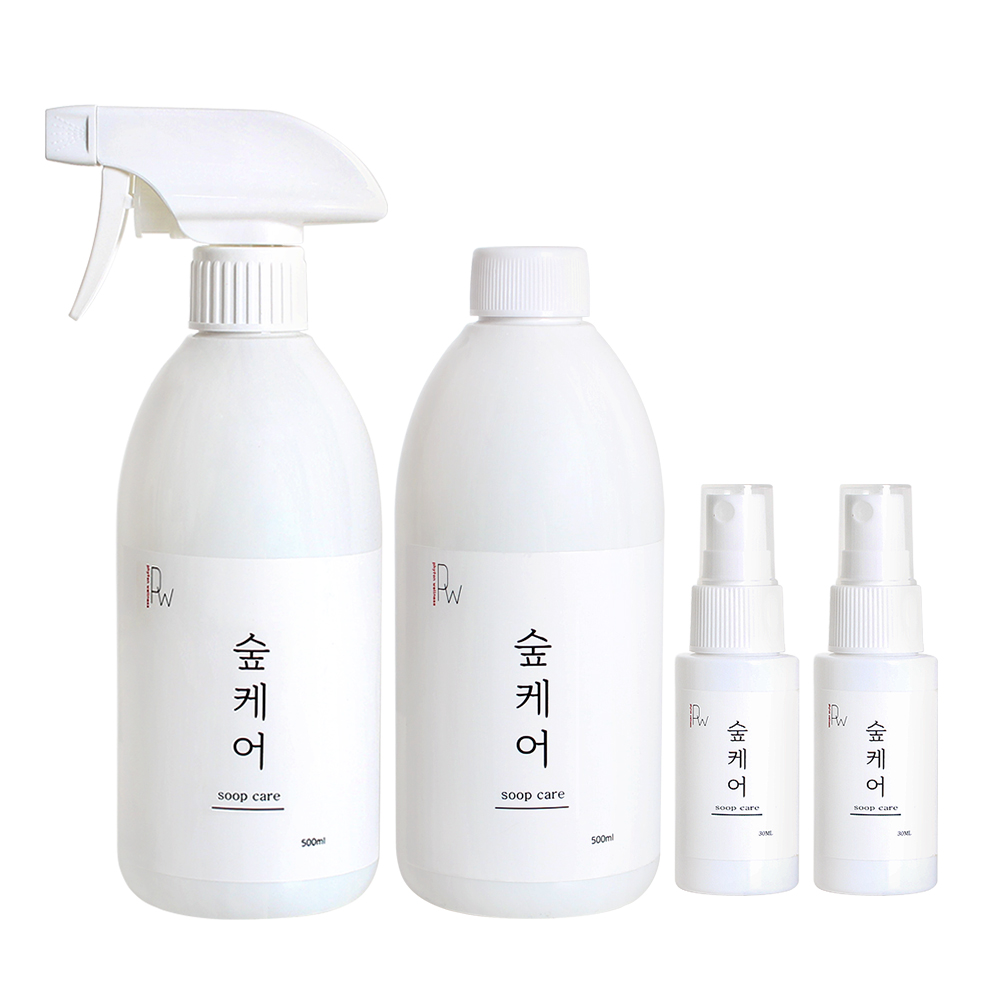 숲케어 편백수 피톤치드 스프레이 500ml+리필500ml+휴대용30mlx2개 12,900원