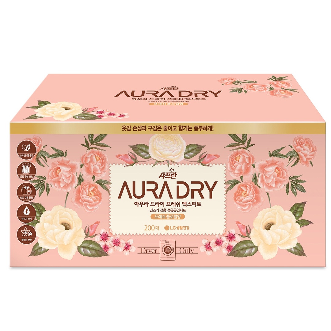 아우라 드라이 섬유 유연 시트 200매(건조기용), 1개, 200매 28,900원