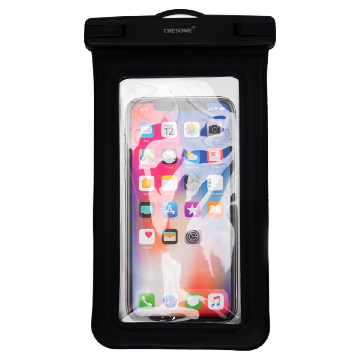 크리썸 방수팩 ipx8등급 스마트폰 원터치 방수팩 암밴드 넥스트랩 포켓백, 1개, 블랙 6,900원