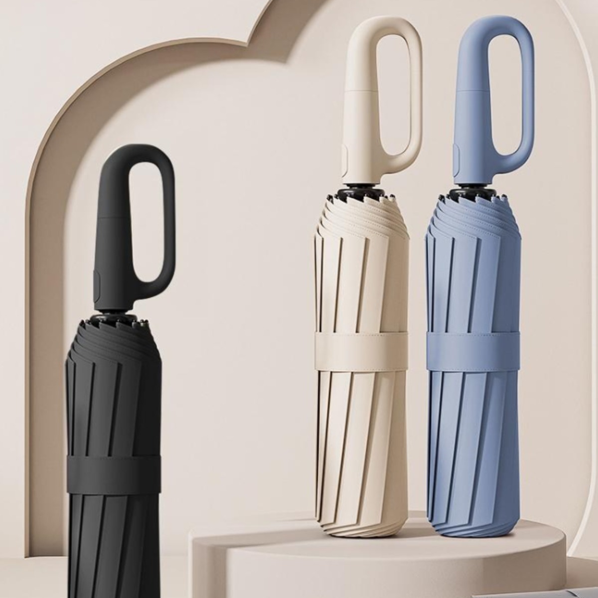 카라비너 자동 접이식+UV 차단 우산 2중 프레임 16,500원