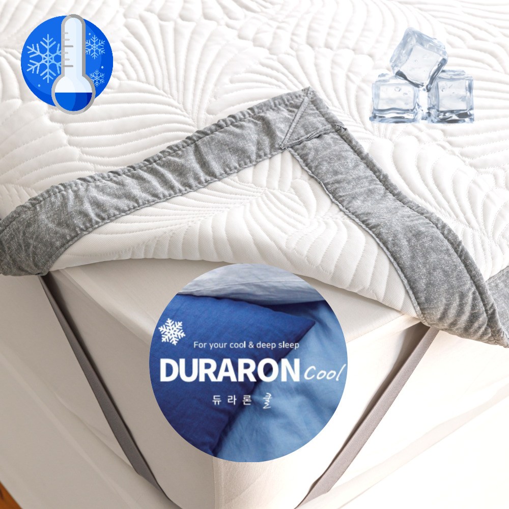 국산 듀라론 냉감 침대패드 4면고정 매트리스패드 SS Q K KK, 듀라론 냉감침대패드 그레이 80,900원