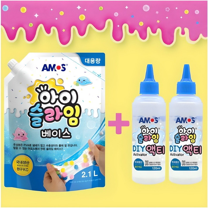 아모스 베이스 2.1L + 아이슬라임 액티 (120ml X2) 16,900원