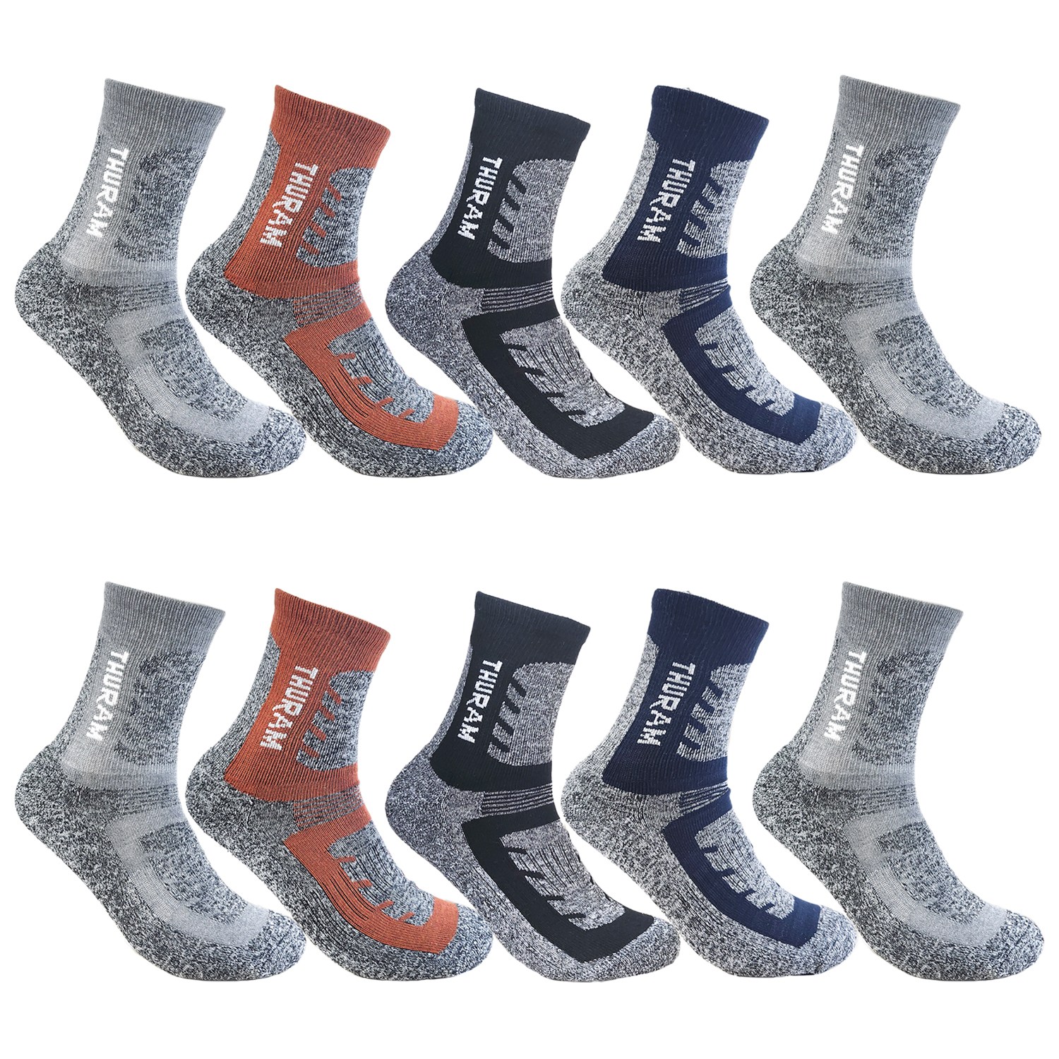 이중바닥 두꺼운 장목 등산양말 작업양말 남성 여성 10켤레, 남성(혼합), 10개 12,480원