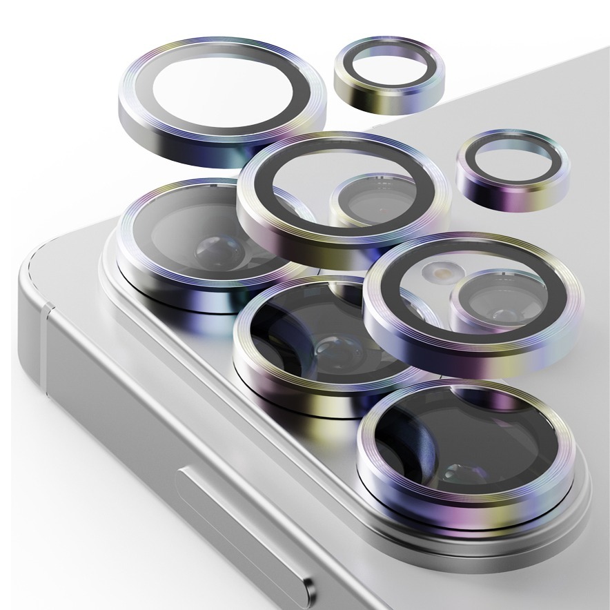 누아트 후면 휴대폰 카메라 렌즈 메탈 링 강화유리 보호필름 2p 세트 레인보우, 1세트 7,900원