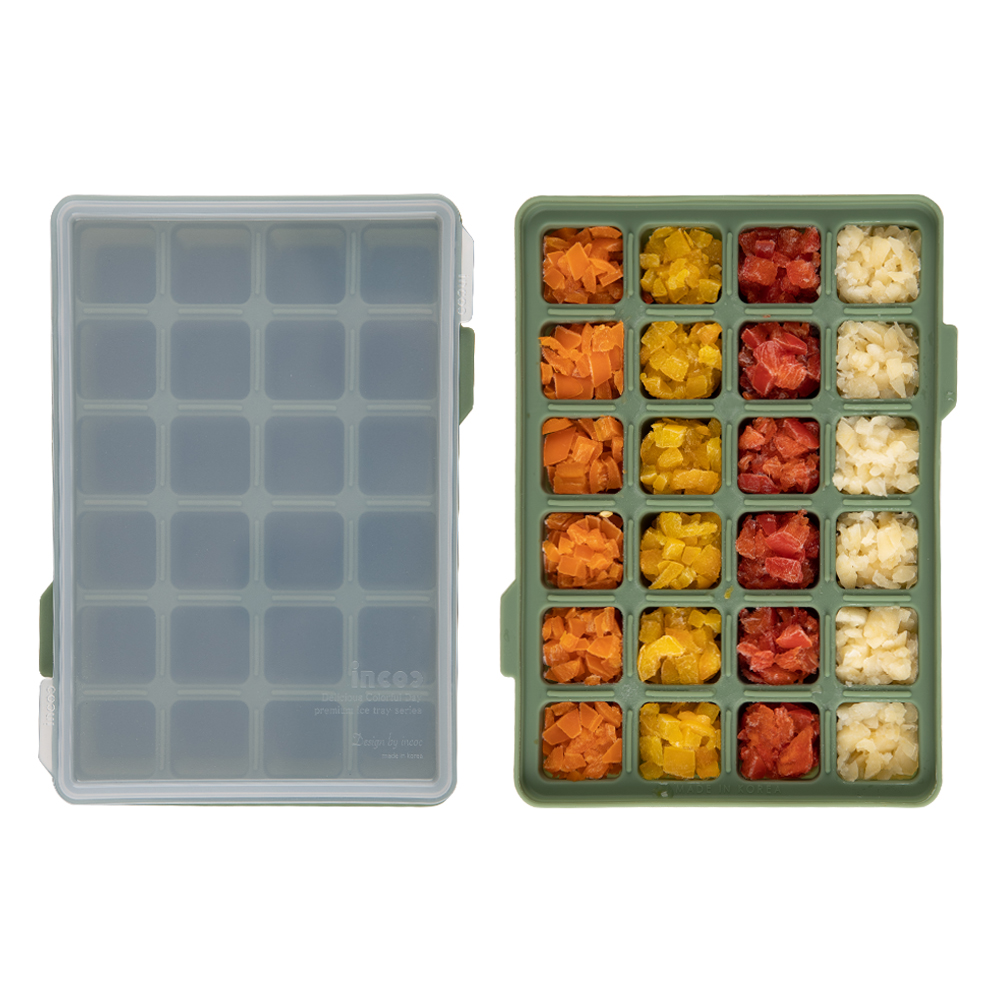 인콕 실리콘 큐브 아이스트레이 24구, 올리브그린, 2개 15,800원