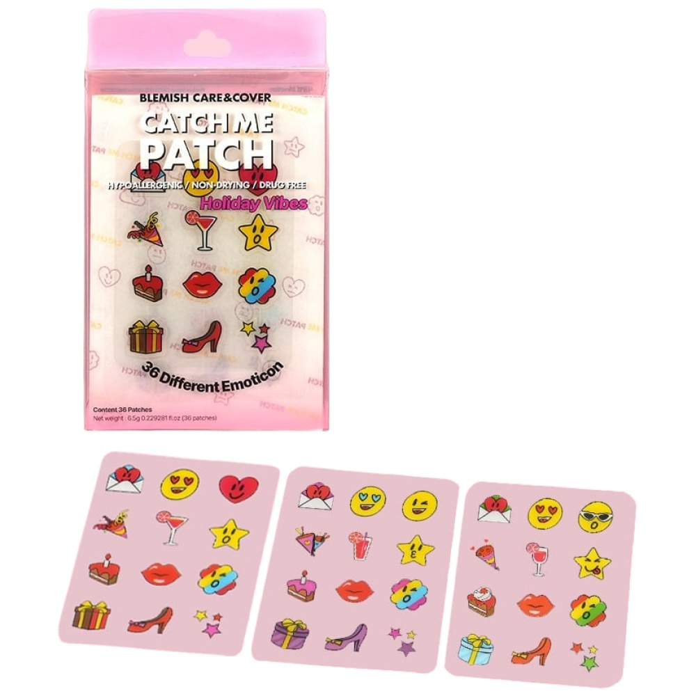 캐치미패치 이모티콘 ver2. Holiday Vibes 스팟패치 여드름 트러블 뾰루지 상처 패치 6,000원