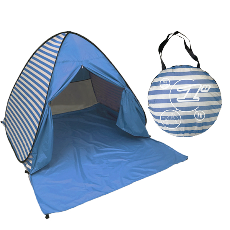 주닉스 지퍼형 원터치 팝업 비치 텐트 돔형 그늘막 1-2인용 텐트 블루 캠핑 용품 24,000원