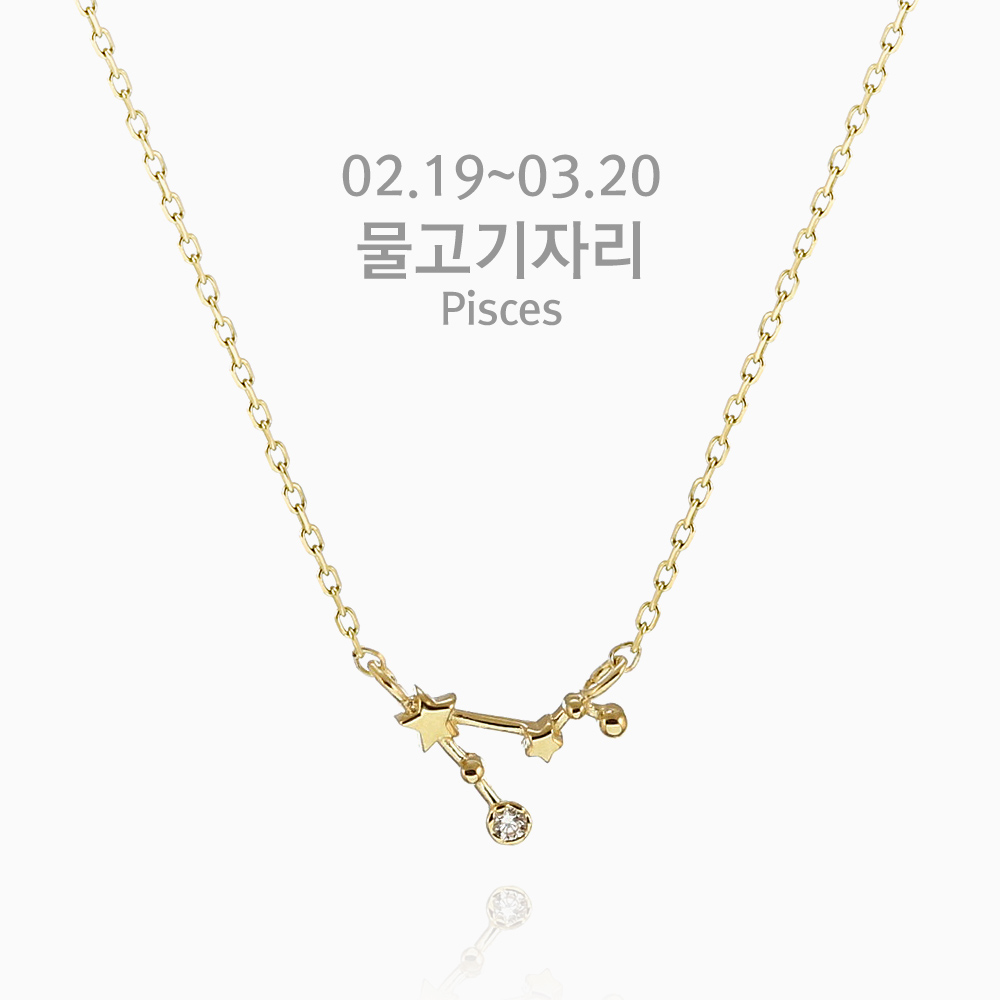 에버링 14K 금 꼬마 별자리 목걸이 물고기자리_NQMT4703 407,000원