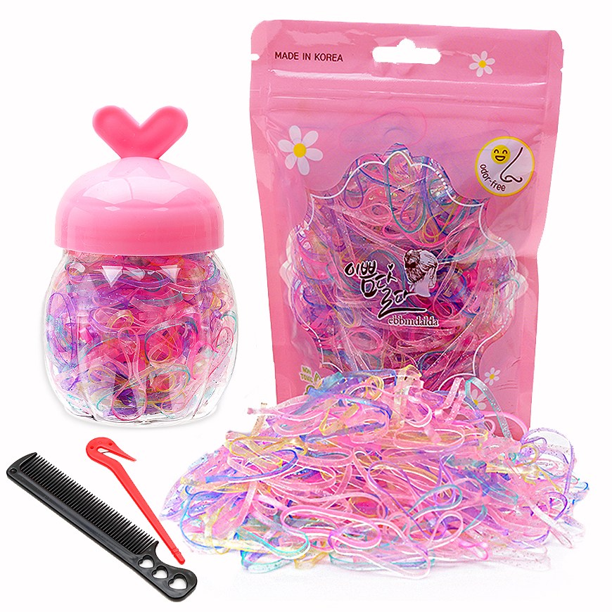 이쁨달다 아가용 안아픈 아이럽밴드S 대용량 고탄력 쫀쫀 고무줄 머리끈 8,900원