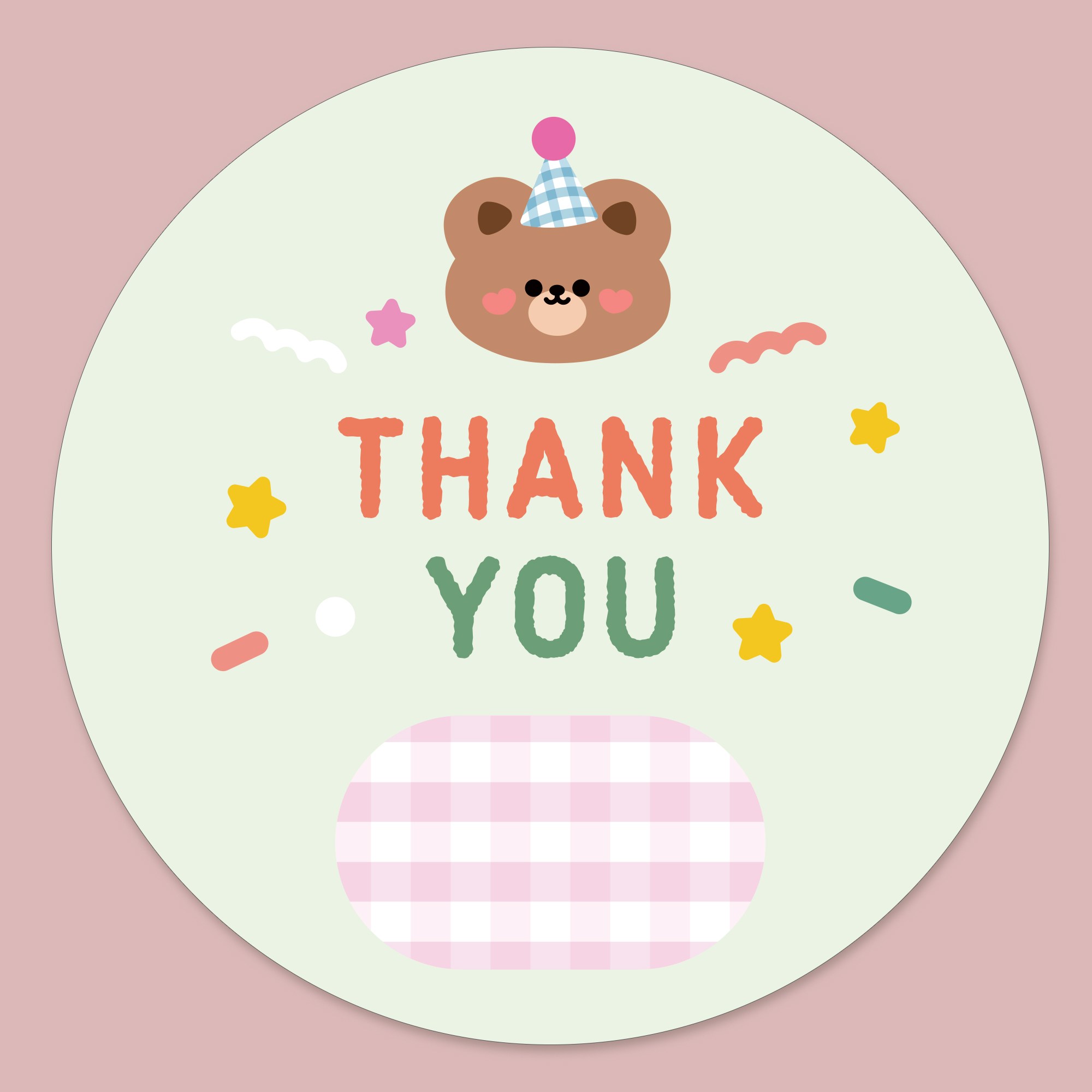 [올루올리] 뉴 생일축하 스티커 답례 스티커 원형 5cm 생일축하해 줘서 고마워 구디백 6,000원