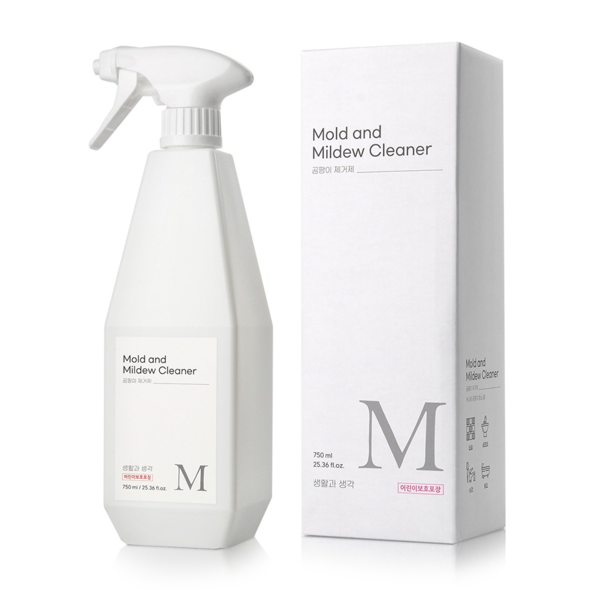 SNS 품절대란! 생활과생각 곰팡이제거제 스프레이 벽지 화장실 겨울습기 베란다 욕실 곰팡이 제거, 1개, 750ml 14,330원