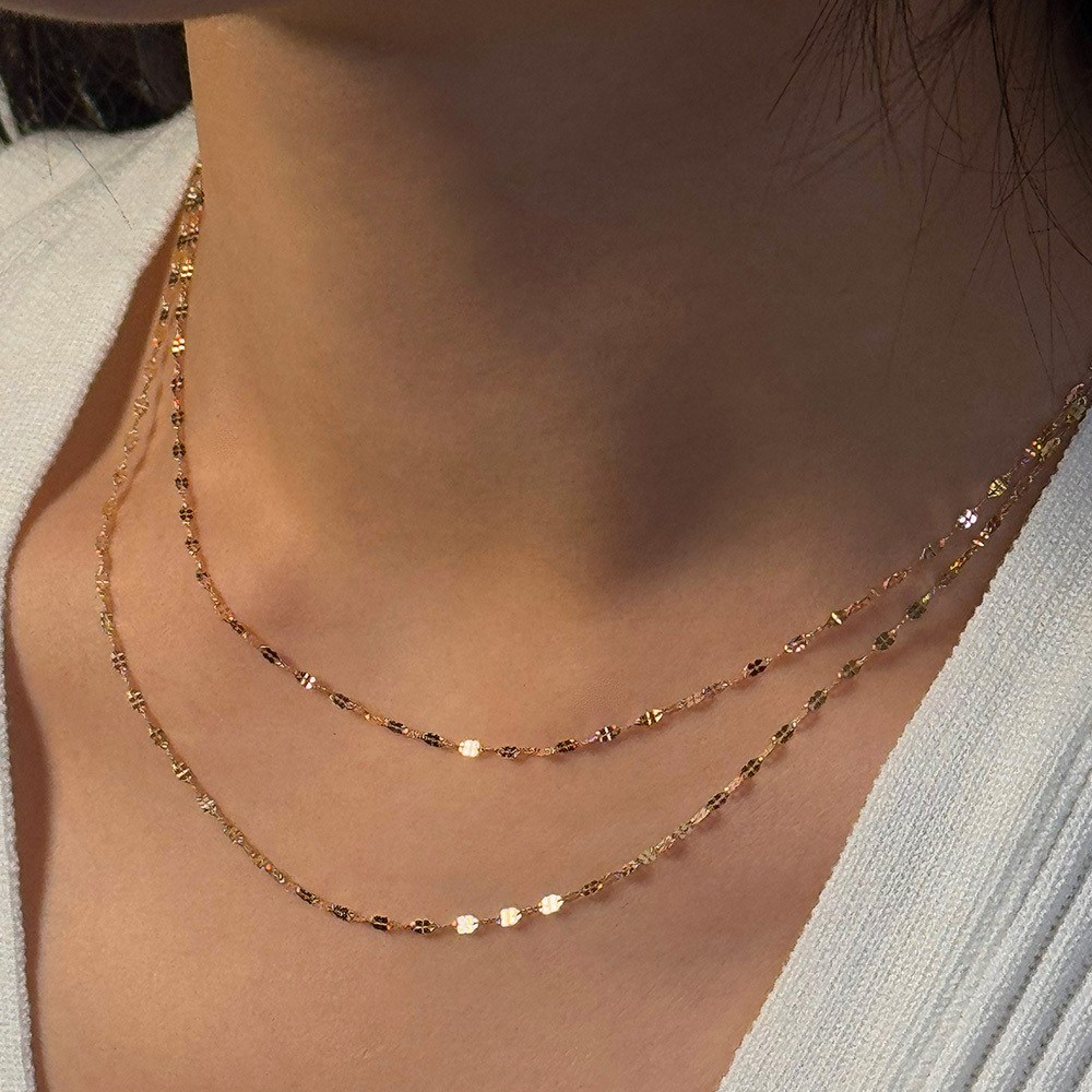 엘렌쥬얼리 14K 18K 네잎클로버 체인 금 목걸이 381,400원