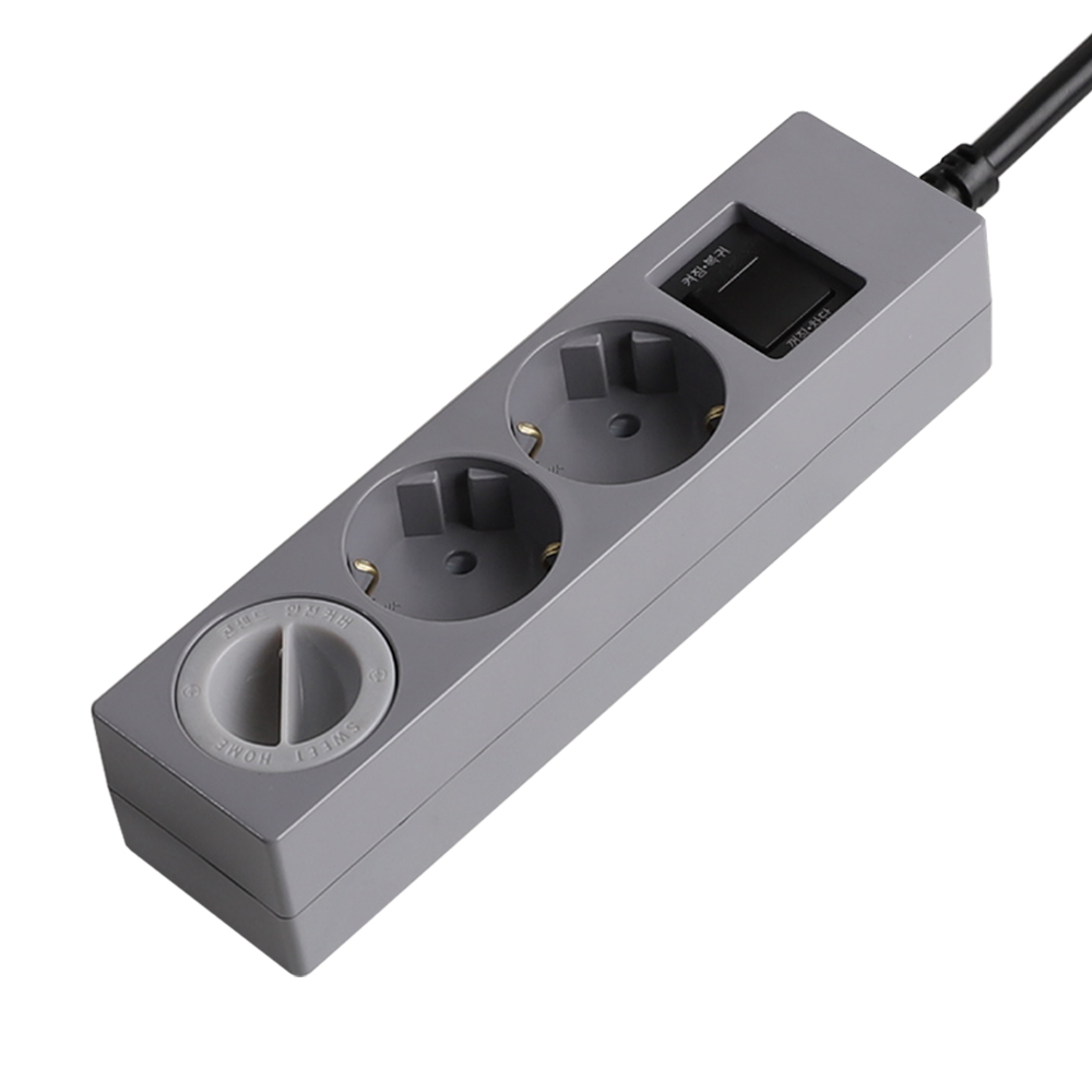 스윗홈 국산 과부하차단 절전 멀티탭 3구 + 안전커버 세트, 3m, 그레이 + 블랙, 1개 14,500원