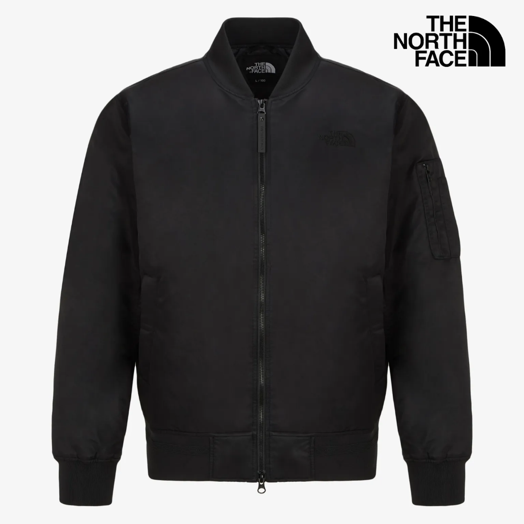 (100%매장 정품) 노스페이스 남성 항공점퍼 유광 블랙 이솔라 히트 봄버 자수로고 왼쪽 수납포인트 199,000원