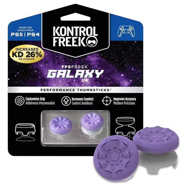 컨트롤프릭 PS5 플스5 XBOX 듀얼센스 게임패트 컨트롤러 키높이 스틱 캡 커버 필템 2p, 갤럭시 퍼플, 1개, 단일상품 9,400원
