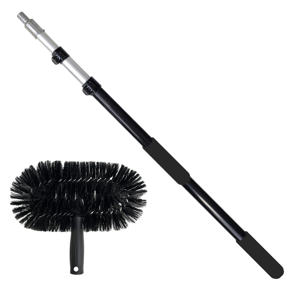 월드크린 웅거 거미줄 제거 솔 타원형 + 블랙 폴대 장대 2.4m 세트 41,700원