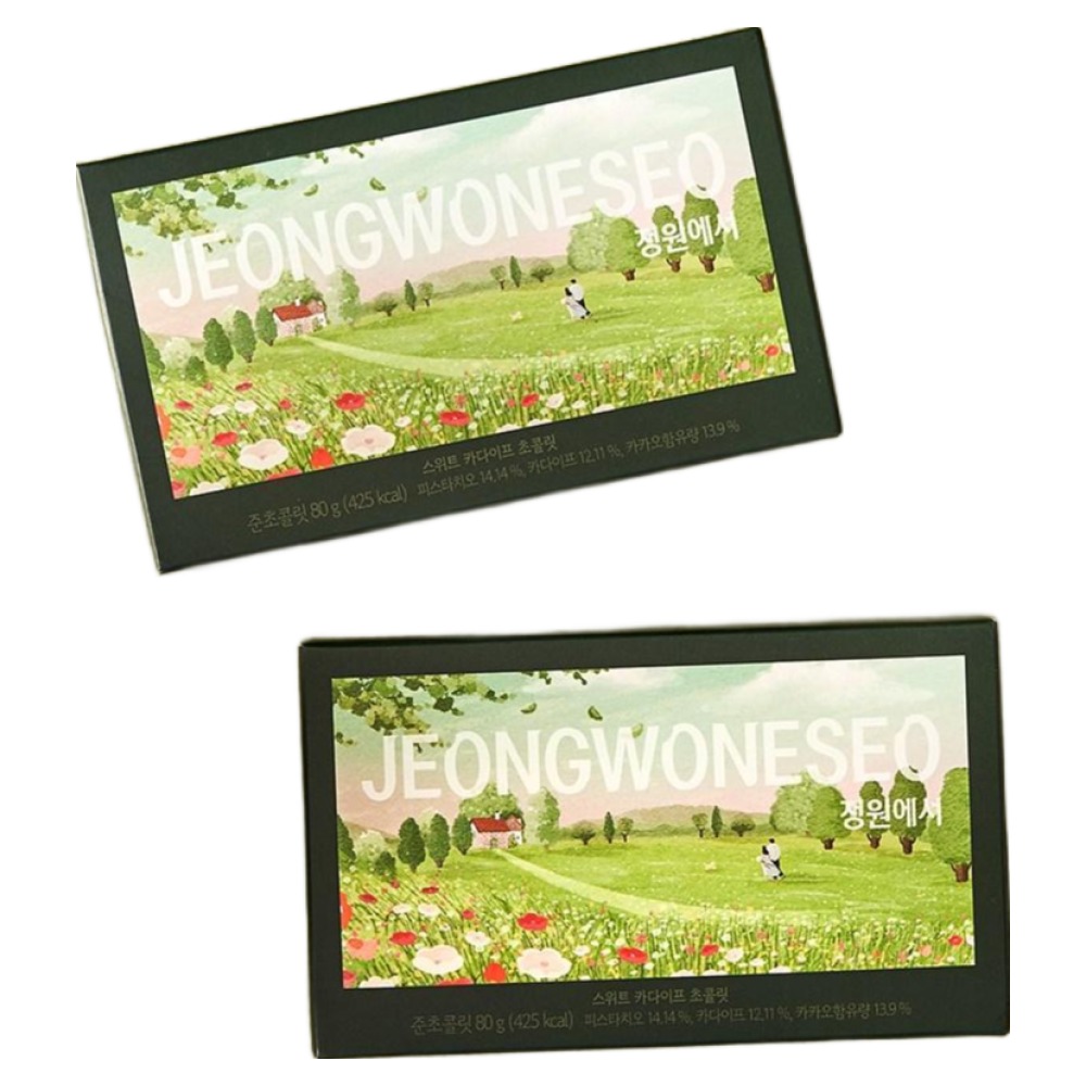 정원에서 스위트 카다이프 초콜릿 두바이 피스타치오 초콜릿 발렌타인데이 화이트데이, 80g, 2개 18,700원