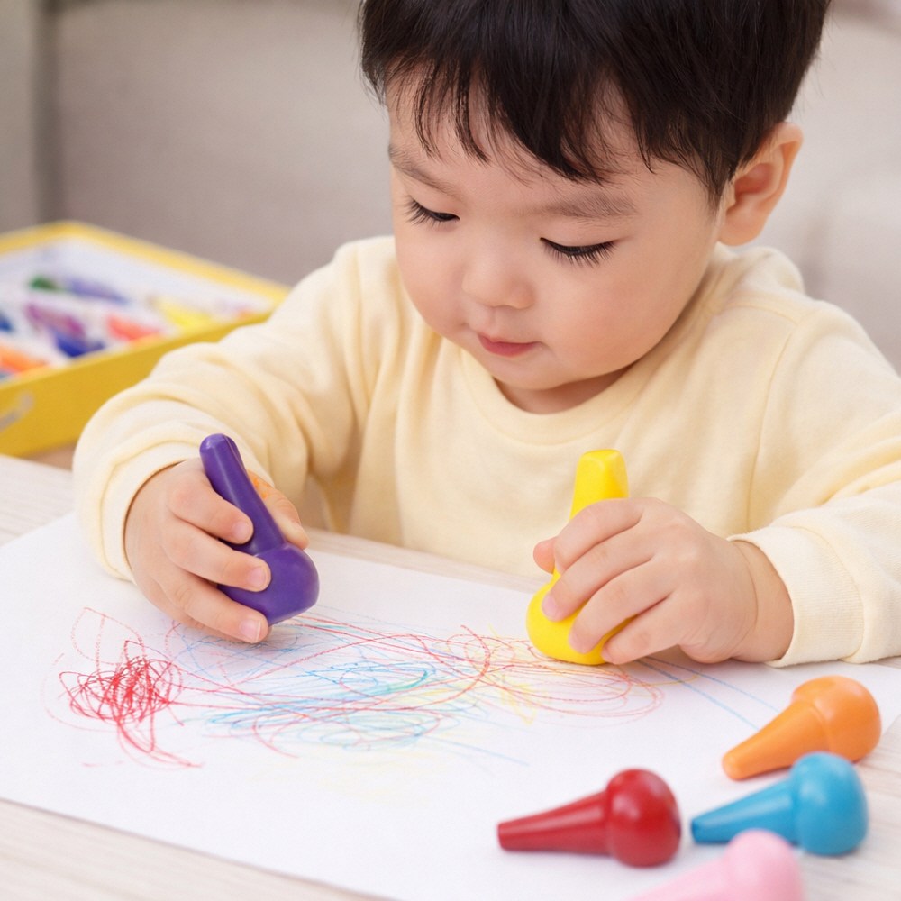 동아 손에안묻는 베이비칼라 15색 유아 크레용 16,200원