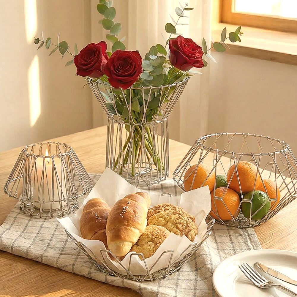 지니바잉 자유변형 스텐 304 바구니, 실버, 1개 16,090원