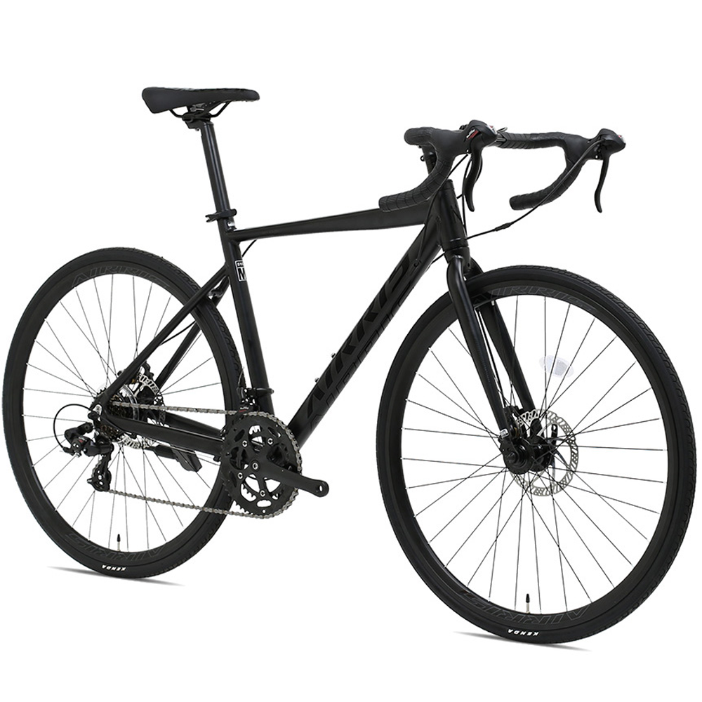 2024년 프로마스터 에어리스1.4D 시마노 14단 듀얼레버 사이클 입문용 700C 알루미늄 로드자전거, 무광블랙+블랙, 1개 359,000원