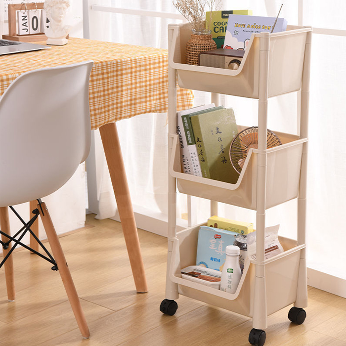 에버하우스 다용도 멀티 플라스틱 수납 선반, 베이지, 3단 32,500원