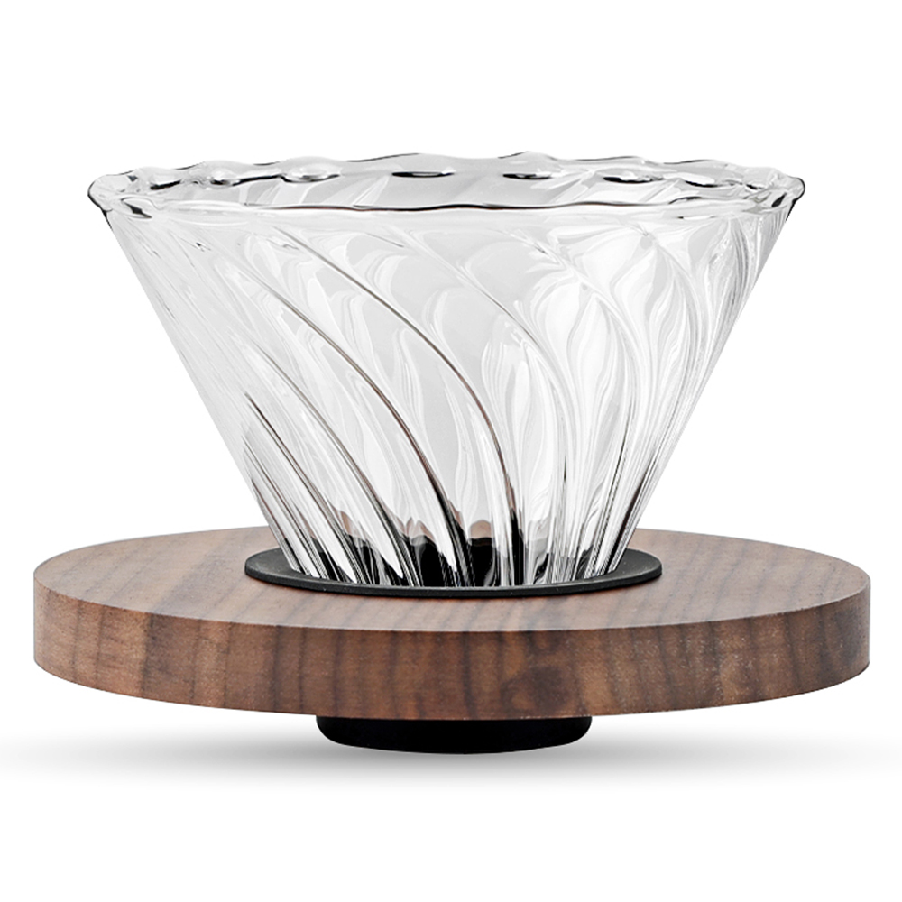 칼딘 핸드드립 유리 커피드리퍼 월넛 홀더 세트 60ml, 드리퍼 + 홀더, 1세트 17,700원