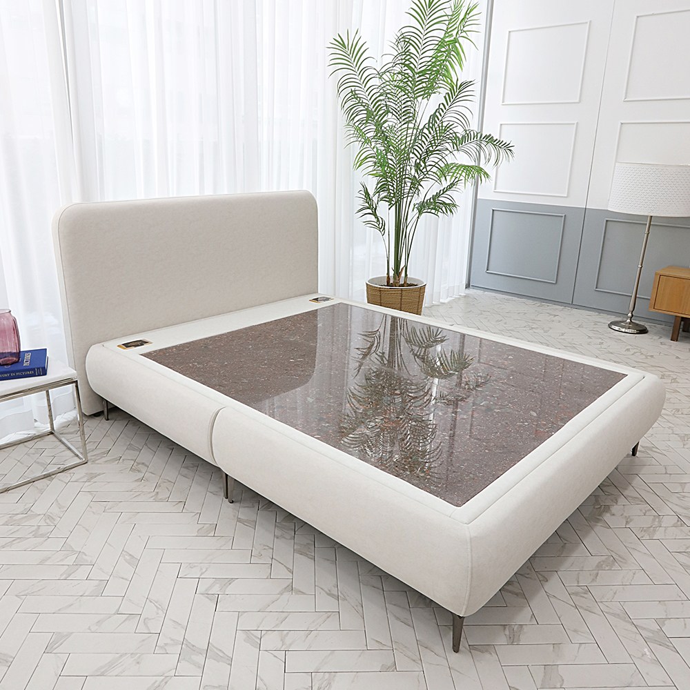 끌레오 딜리스 돌침대 패브릭 칠보석 돌보료 온돌침대 퀸 Q CL524, 아이보리 1,045,000원