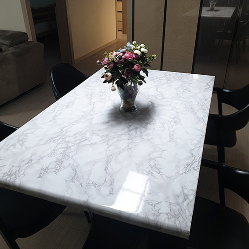 현대시트 식탁 리폼 시트지 오염에 강한 유광 대리석 인테리어필름 2.5m, 01. 화이트 유광 대리석 ECEH148 2.5m 29,000원