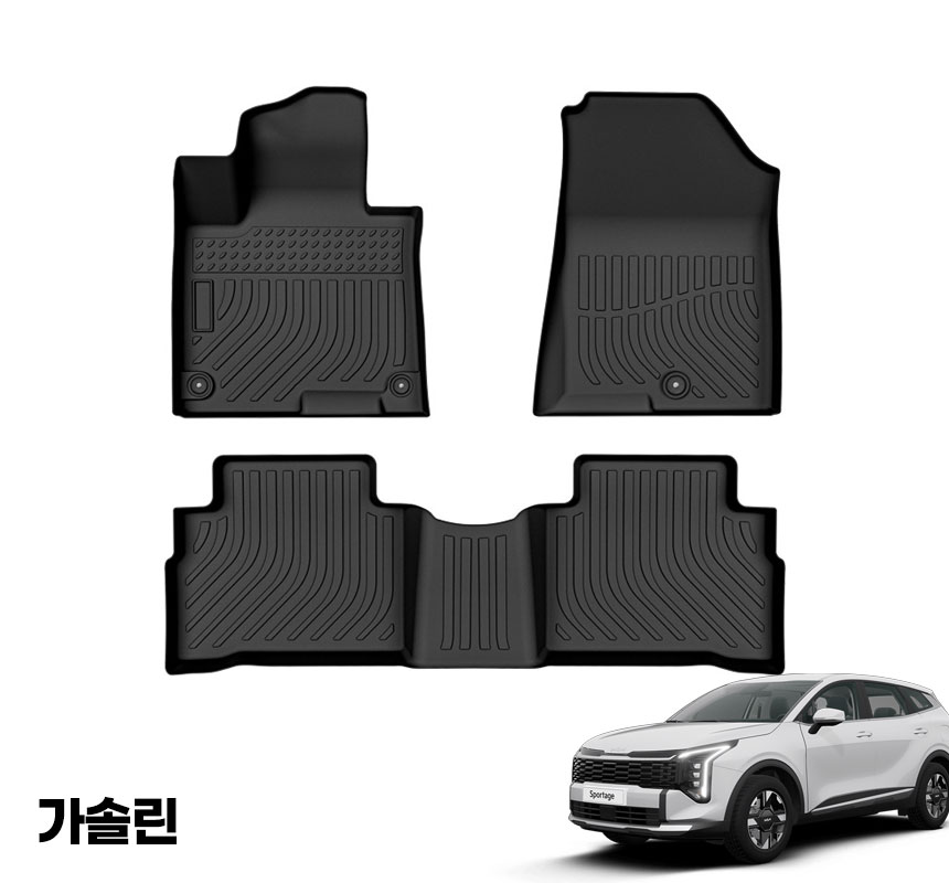 TPE카매트 스포티지 가솔린 NQ5 1열+2열+루프코일 3D매트, 싼타페 5인승 하이브리드 MX5 129,000원