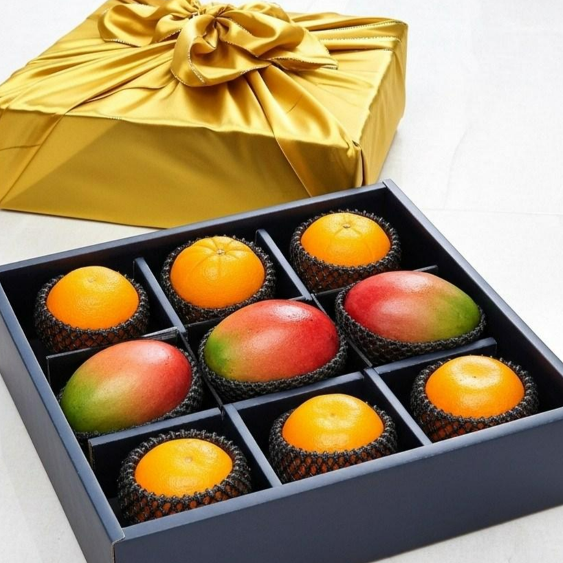 [백화점납품] 고급 포장으로 마음 전하는 9칸 보자기 과일 선물세트 61,010원