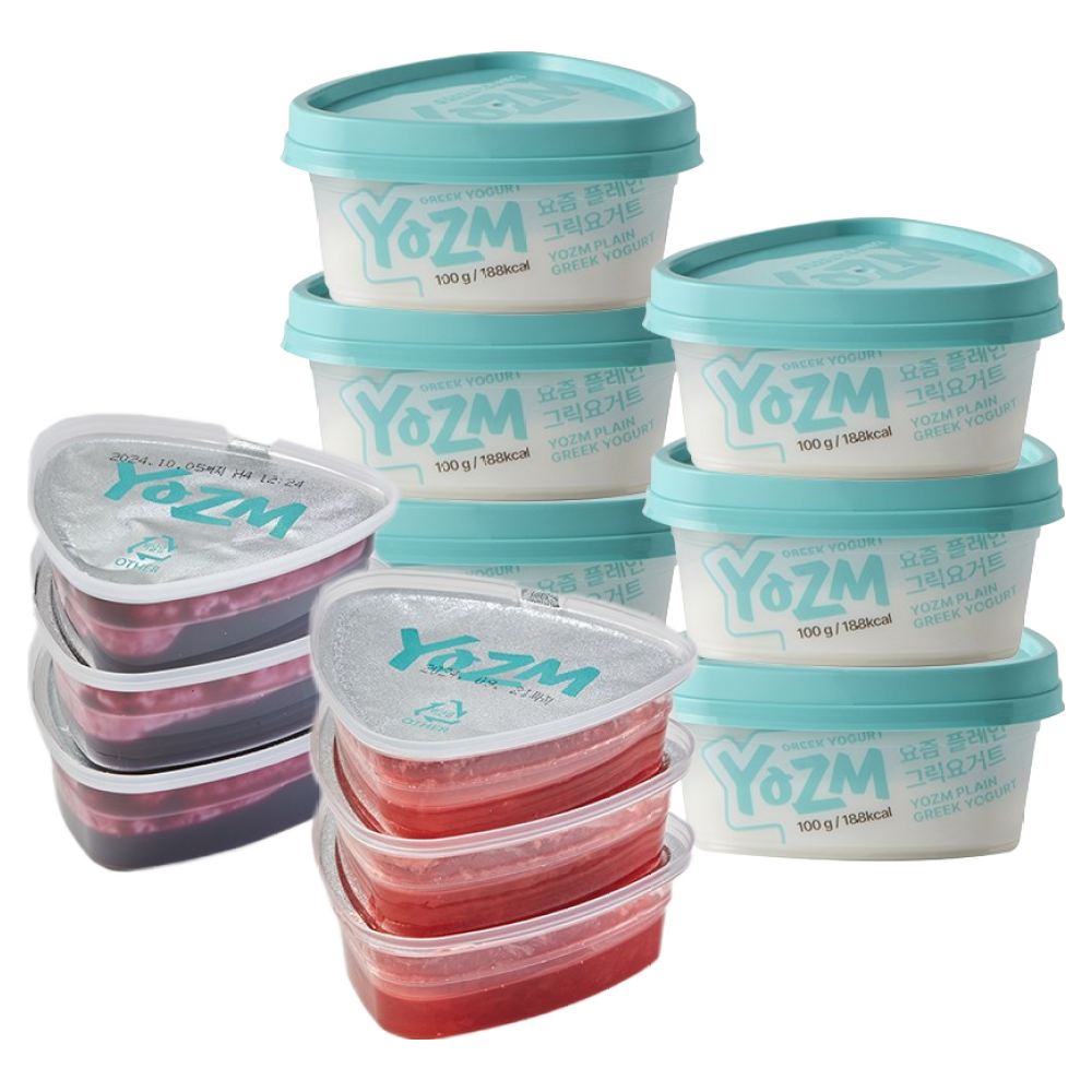 요즘 플레인그릭요거트 6개+콩포트(블루베리,딸기) 2개, 1개, 600g 31,800원