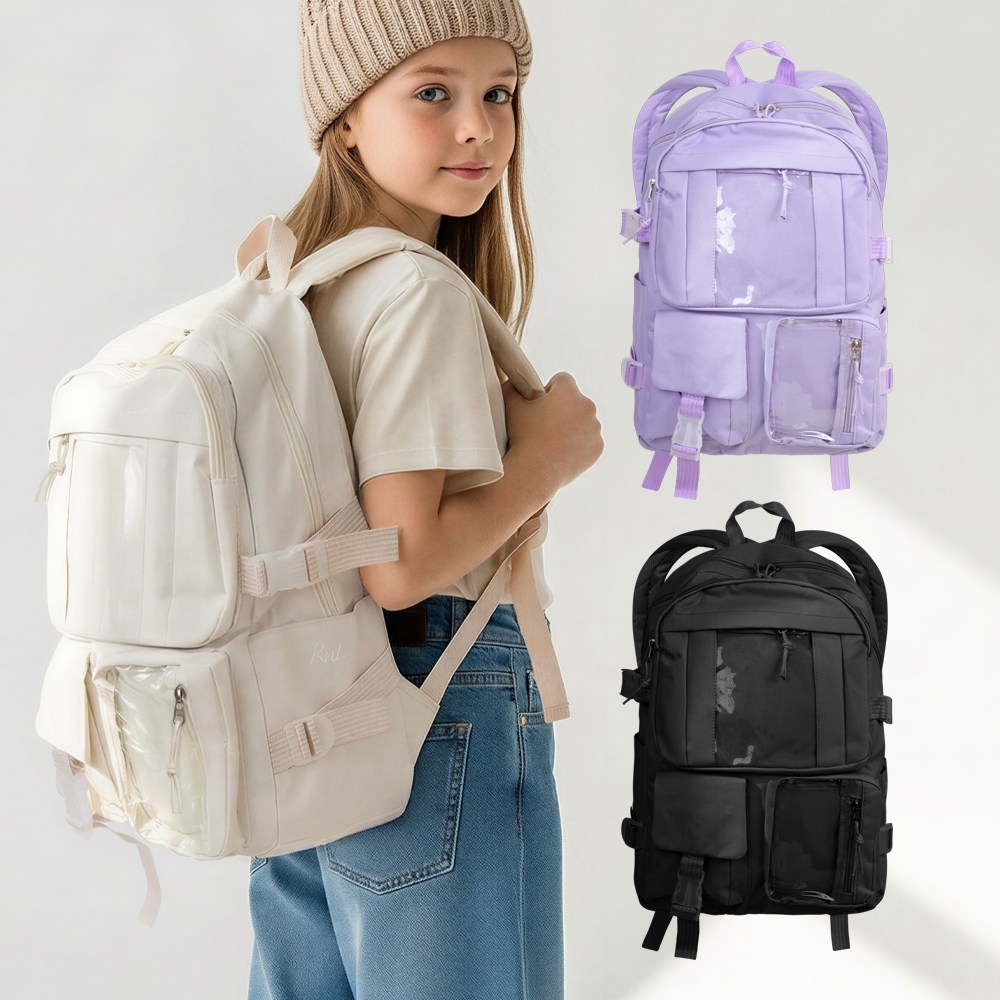 알앤엘 주니어 남여공용 빅포켓 멀티수납 베이직 백팩 12,800원