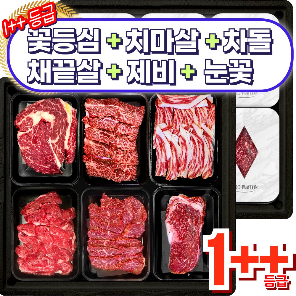 최고급부위선정 1++ 한우선물세트 구이용 최상급 97,700원