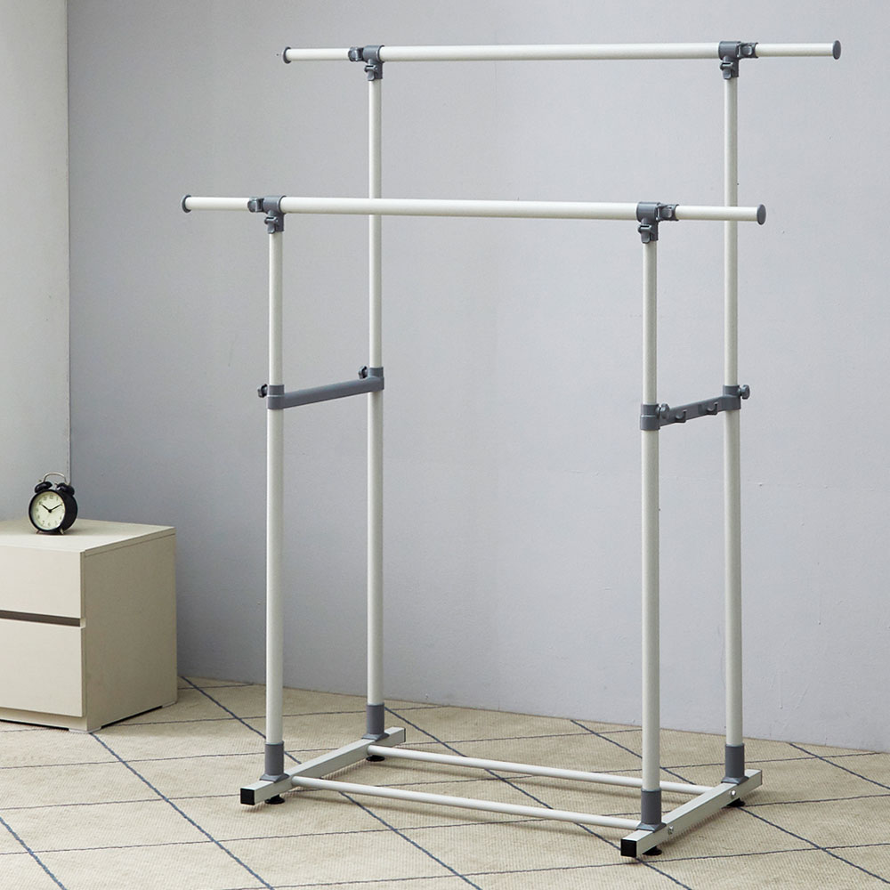 업그레이드 스탠드 2단 더블행거, 아이보리 + 그레이 40,600원