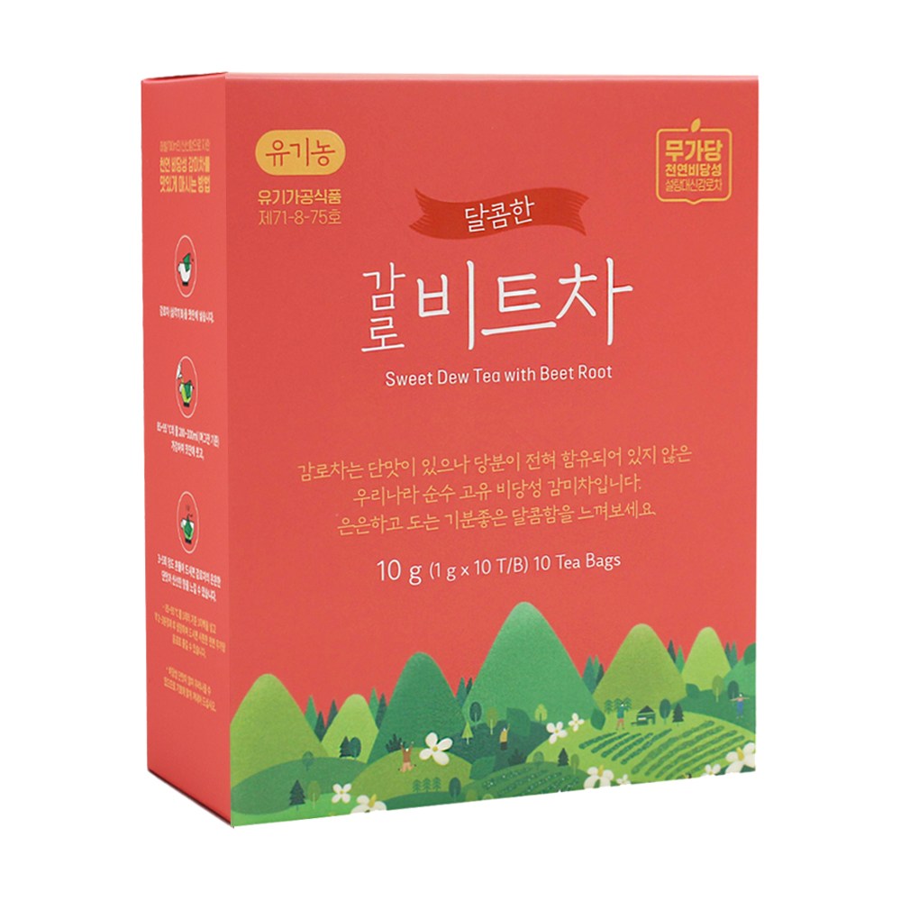 유기농 감로 비트차 10티백, 1개, 10개입, 1g 5,900원