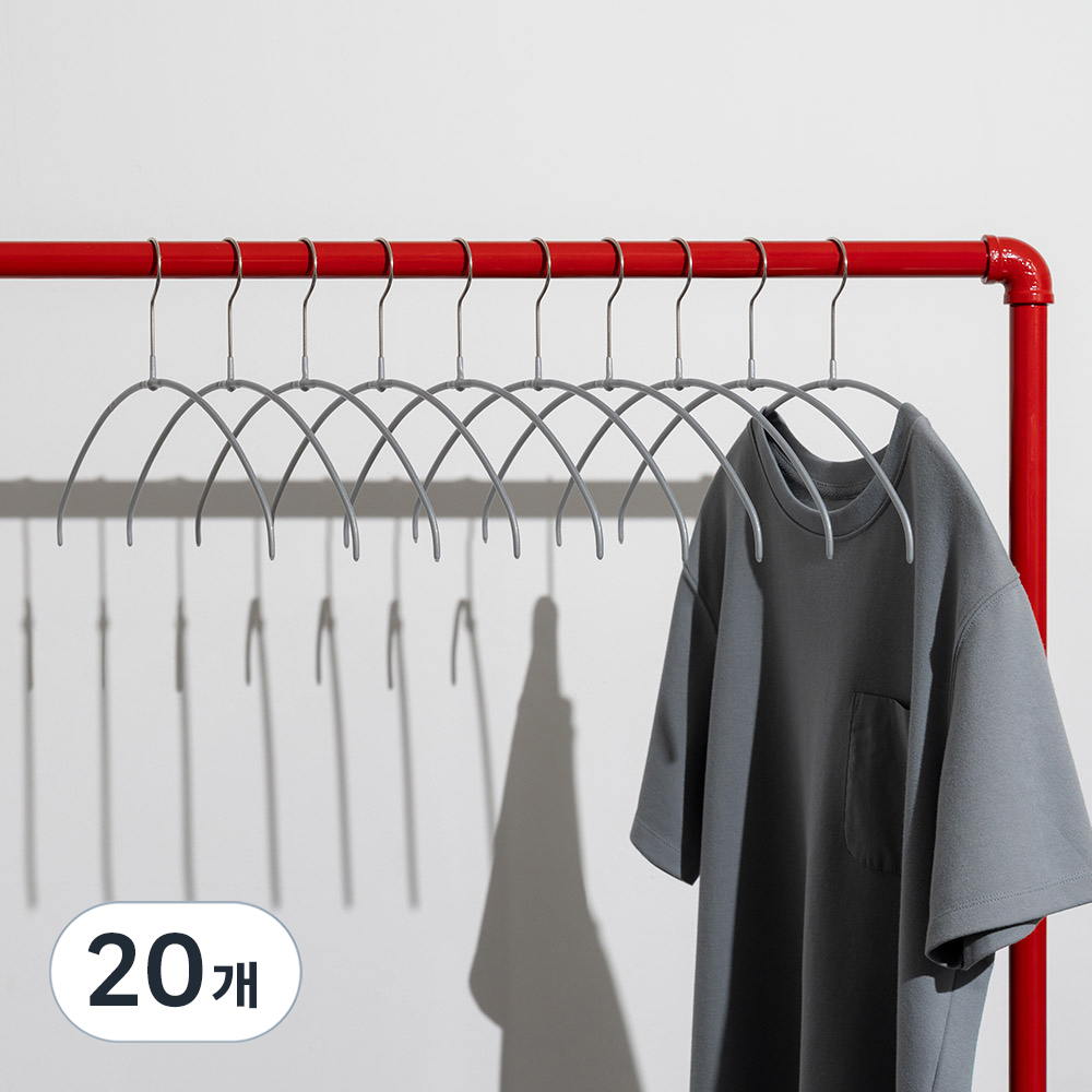 마와 논슬립 이코노믹라이트 상의 옷걸이, 실버, 20개 60,560원