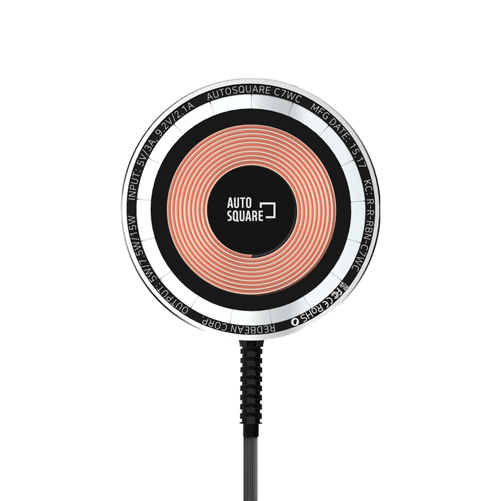 오토스퀘어 레드빈 차량용 코일 맥세이프 휴대폰 무선 충전 거치대, 혼합색상, C7WC 30,400원