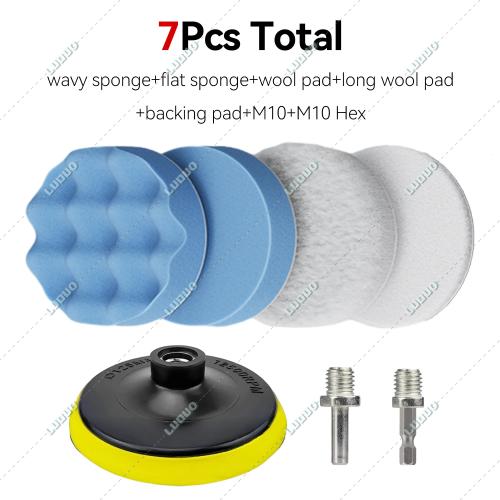 자동차 디테일링 연마 디스크 왁싱 스폰지 패드 키트 M10 드릴 어댑터 연마기 헤드라이트 복원용 사포 3 인치 31,130원