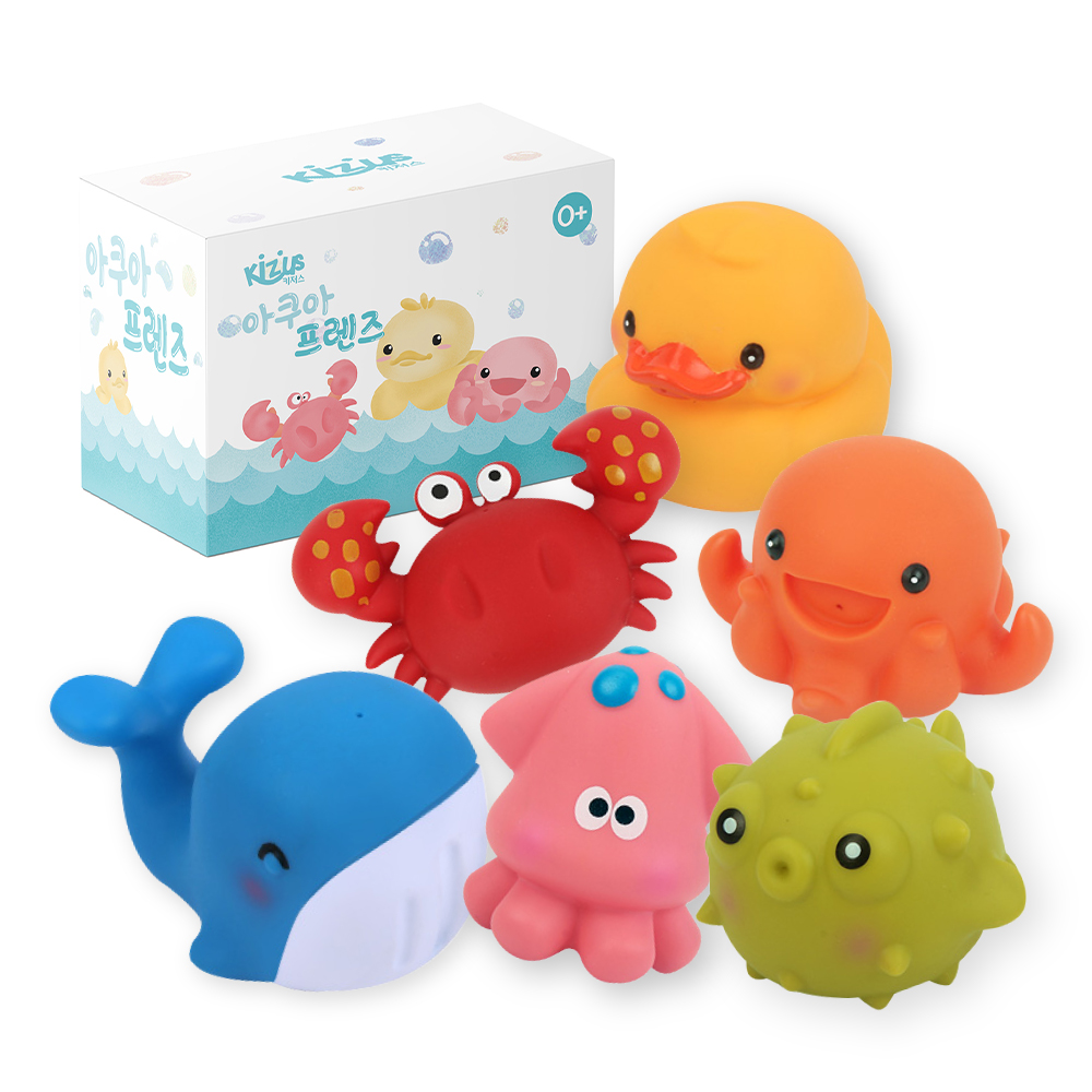 키저스 아쿠아 프렌즈 목욕놀이 인형 6종 세트, 혼합색상, 1세트 10,900원