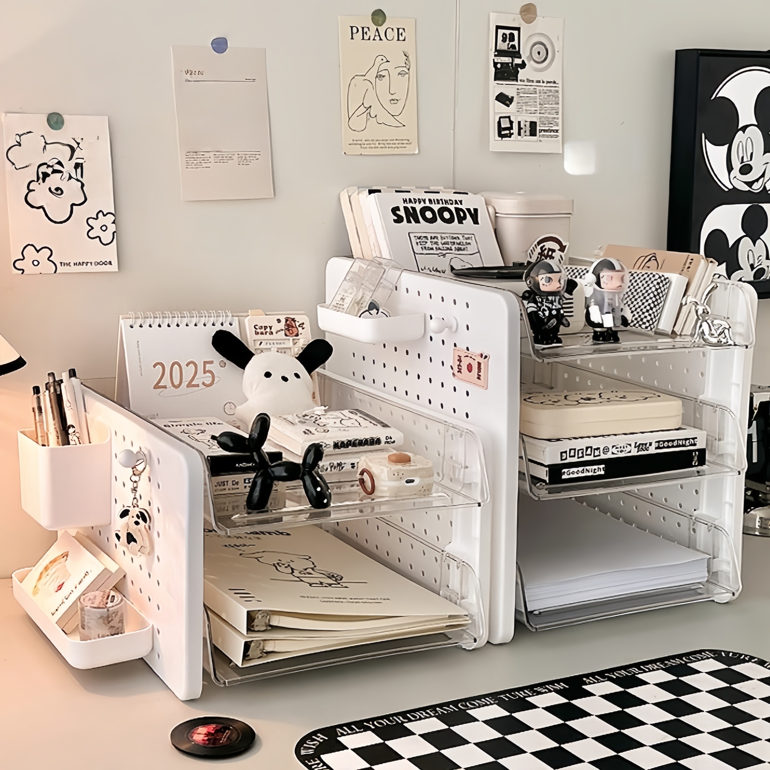 YAPOGI 코너 다용도 타공 판책상 정리 선반 다용도 수납 선반 사무실 24,900원