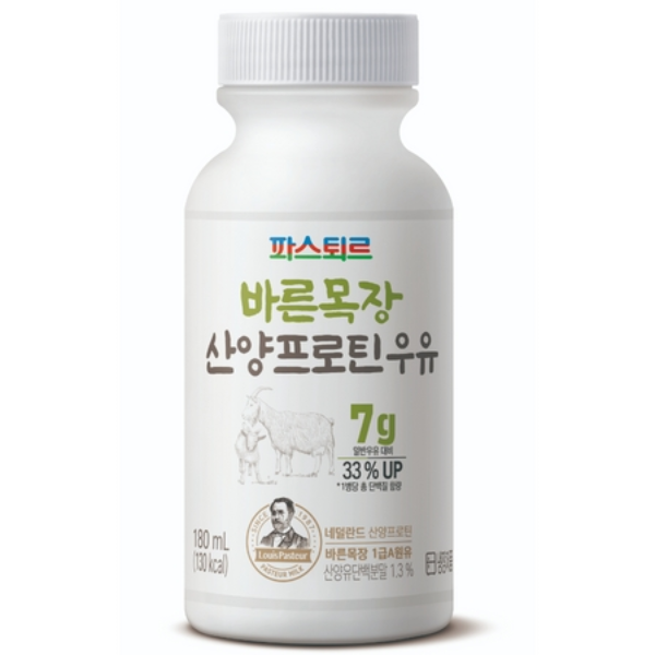 파스퇴르 바른목장 산양프로틴 우유, 180ml, 7개 13,850원