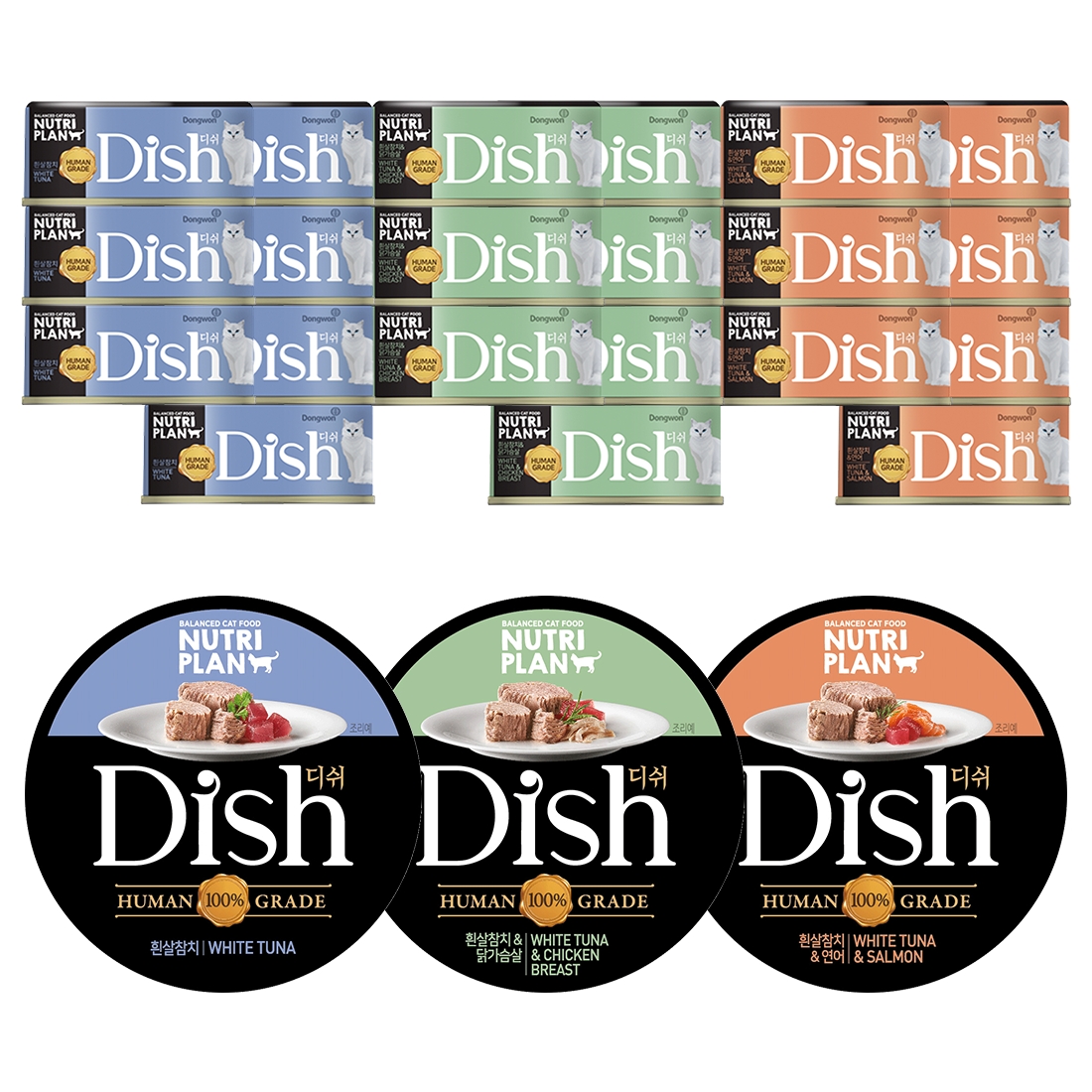 동원 뉴트리플랜 습식캔 디쉬, 3종 혼합, 85g, 24개 32,900원