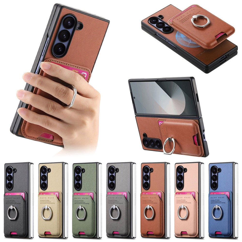 갤럭시 z폴드 7 6 5 4 3 폴더 맥세이프 호환 마그네틱 탈부착 가죽 지갑형 카드 수납 링 그립 스탠드 휴대폰 케이스 13,300원
