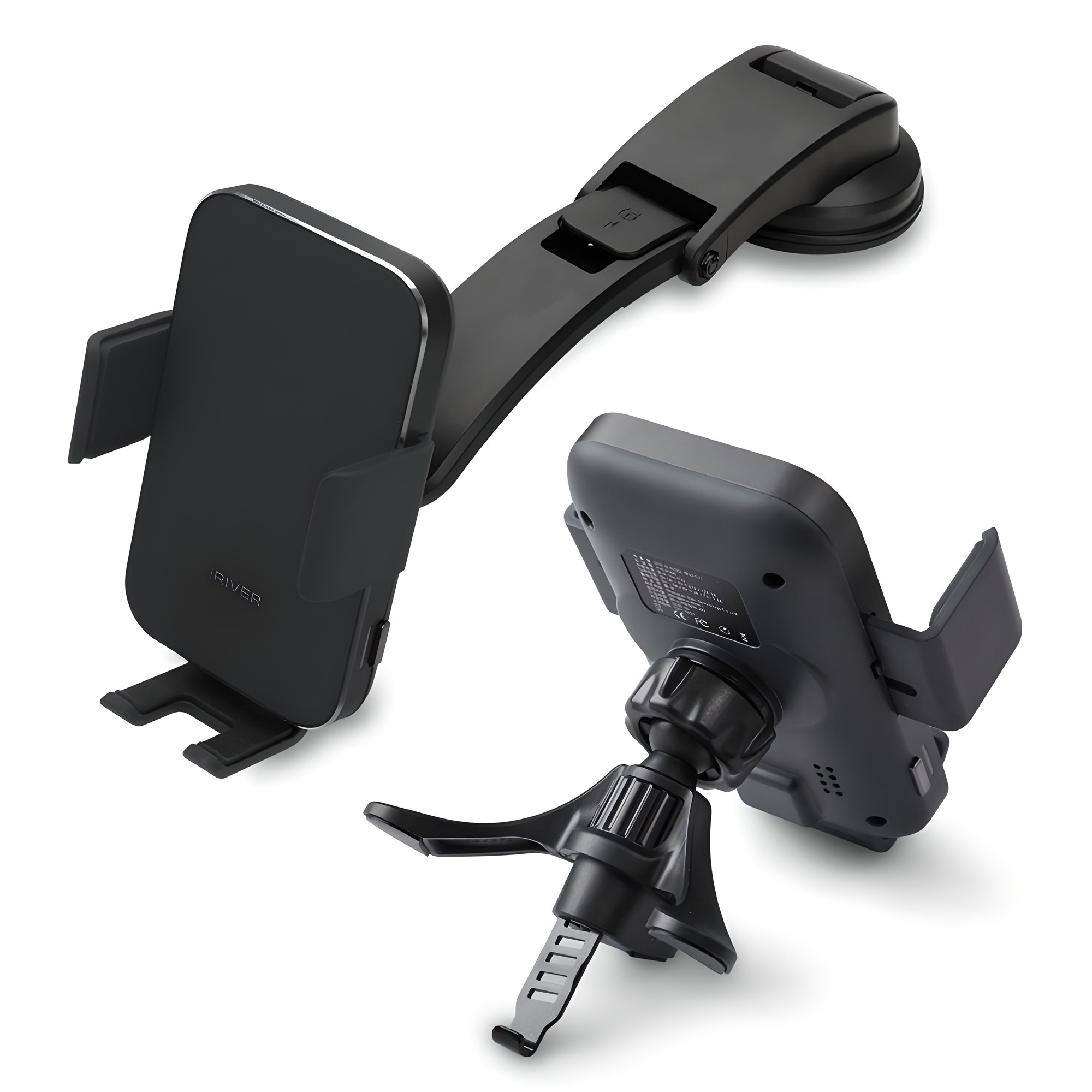 아이리버 차량무선충전거치대 퀄컴3.0 충전기 기본제공 시거잭 고속충전 무선고속 15W 대시보드거치대 송풍구거치대 제공 19,800원