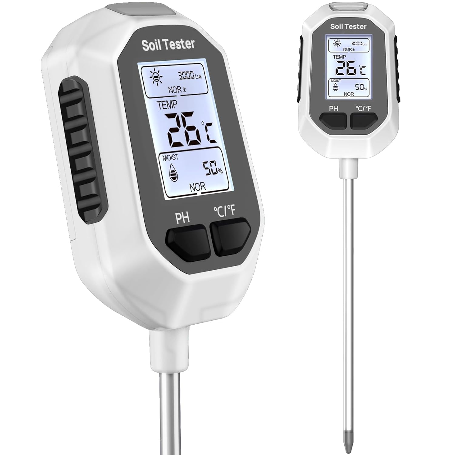4 IN 1 토양 습도계 디지털 식물 온도/토양 수분/PH 미터/햇빛 강도 백라이트 LCD 디스플레이 원예,농업 및 야외 식물용, 1개 38,580원