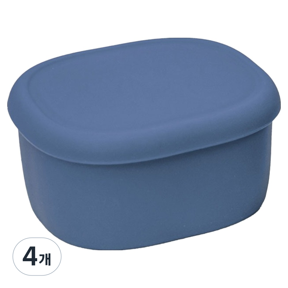 실리팟 실리콘 밀폐용기 다크블루 대 148 x 120 x 70 mm, 4개, 600ml 50,800원
