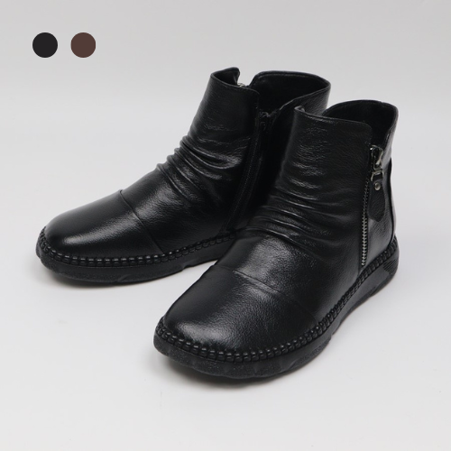 페조 여성 소가죽 셔링 앵클부츠 데일리 통굽 4cm PZSL-W330 49,800원