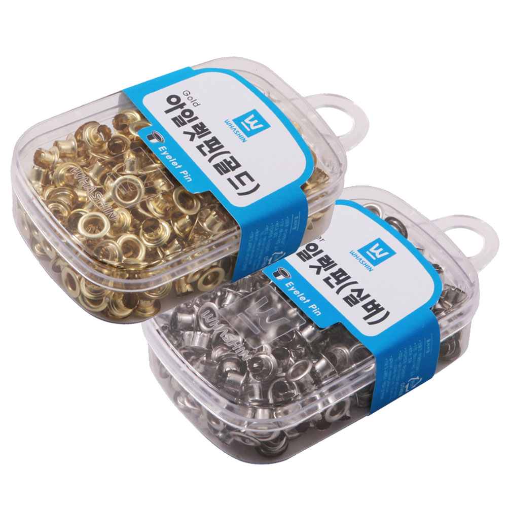 아일렛심/ 의류 봉제 가죽공예 부자재 수선작업 DIY 수공구재료 펀치 아일렛펀치 금색 은색 5,000원